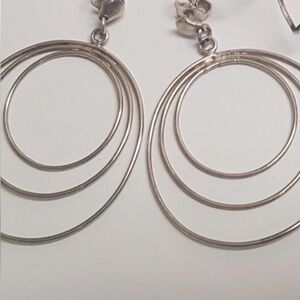 Sterling Silver dangle  earrings modernist